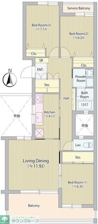 エル・セレーノ国立の物件間取画像